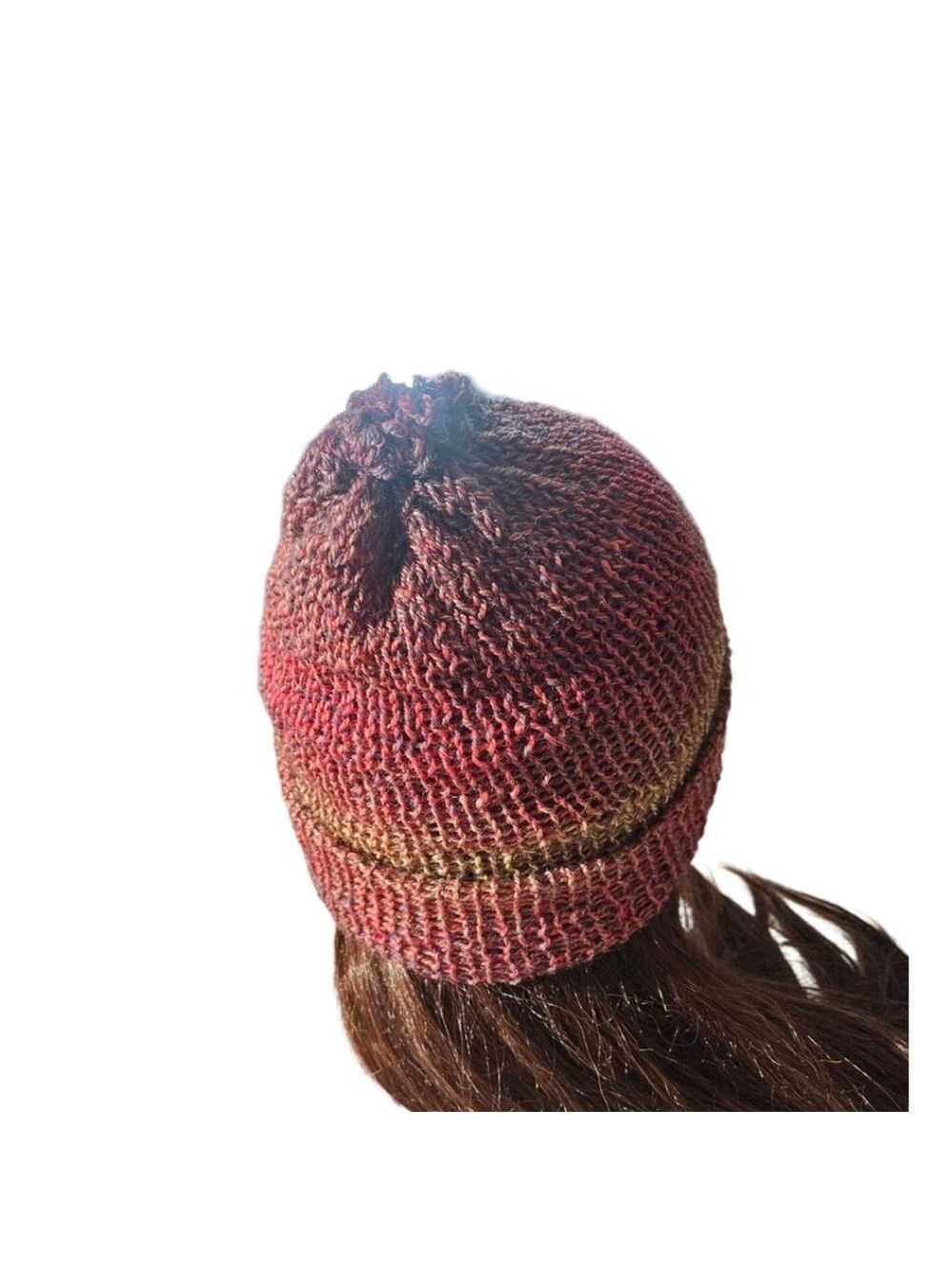 Hand Crafted Crochet Hat Handmade winter tuque Ombré hand knit beanie multicolor - Picture 8 of 17